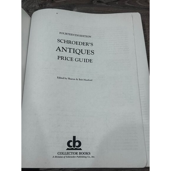 Schroeder's Antiques Price Guide Book by Sharon Huxford 14th Edition Paperback 1 - Picture 2 of 8